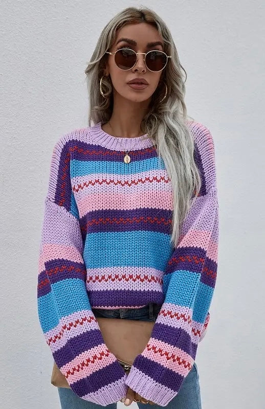 Never Phased Striped Sweater