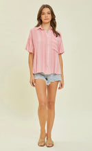 Load image into Gallery viewer, Hailey Blush Striped Blouse
